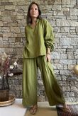 Santos Cushion Cotton Heathcliff Blouse Olive